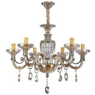 لوستر 6 شعله چشمه نور کد C3320/6-AO دودی