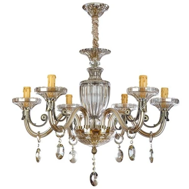 لوستر 6 شعله چشمه نور کد C3320/6-AO دودی