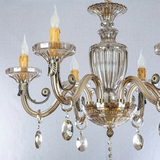 لوستر 6 شعله چشمه نور کد C3320/6-AO دودی