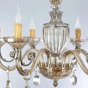 لوستر 6 شعله چشمه نور کد C3320/6-AO دودی