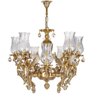 لوستر چشمه نور 10 شعله کد C2531/5-B برنزی