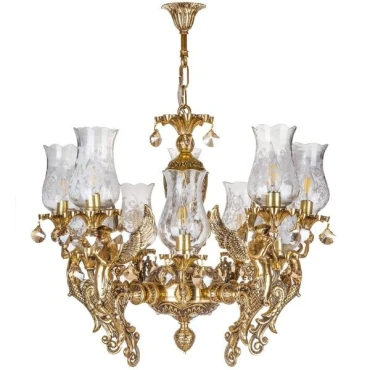 لوستر چشمه نور 10 شعله کد C2531/5-B برنزی