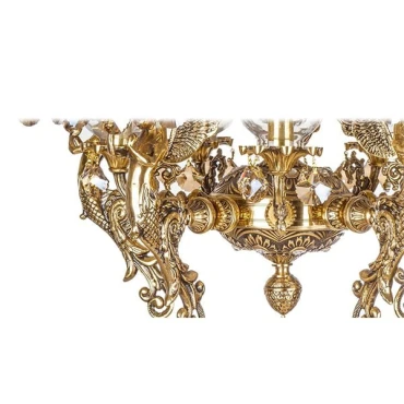 لوستر چشمه نور 10 شعله کد C2531/5-B برنزی