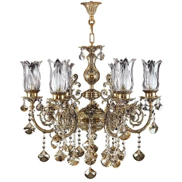 لوستر چشمه نور 6 شعله کد C2504/6-B برنزی