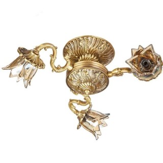 لوستر سقفی چشمه نور 3 شعله کد S3544/3-A انتیک