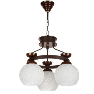 لوستر 3 شعله چشمه نور کد G560/3-BR قهوه ای