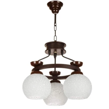 لوستر 3 شعله چشمه نور کد G560/3-BR قهوه ای