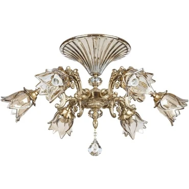 لوستر سقفی 6 شعله چشمه نور کد C2180/6A آنتیک