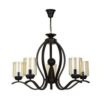 لوستر مدرن پنج شعله چشمه نور کد H2610/5BK