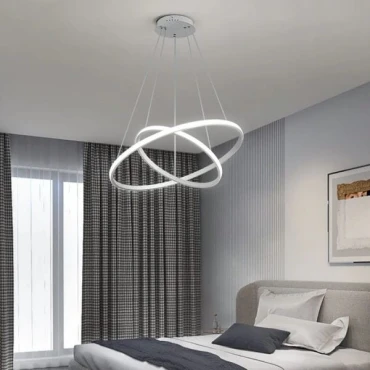 لوستر چشمه نور مدل مدرن کد L6312/2H-WT سفید (مهتابی)