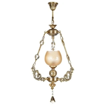 چراغ آویز چشمه نور 1 شعله کد S3553/1H-A زیتونی