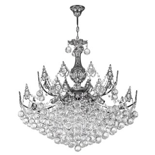 لوستر کریستالی 15 شعله چشمه نور کد H6645/10C کروم