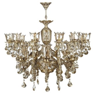 لوستر شش شعله چشمه نور کد C2979/6-BO برنزی