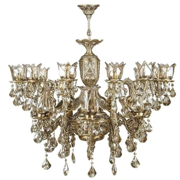 لوستر شش شعله چشمه نور کد C2979/6-BO برنزی