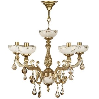 لوستر شش شعله چشمه نور کد C2969/6-WT آنتیک