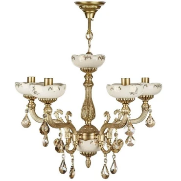 لوستر شش شعله چشمه نور کد C2969/6-WT آنتیک