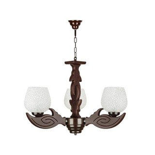 لوستر چشمه نور سه شعله کد G579/3-BR قهوه ای