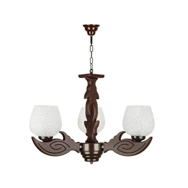 لوستر چشمه نور سه شعله کد G579/3-BR قهوه ای