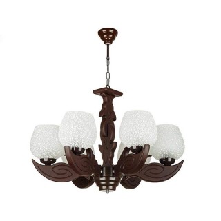 لوستر چشمه نور 6 شعله کد G579/6-BR قهوه ای