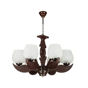 لوستر چشمه نور 6 شعله کد G579/6-BR قهوه ای