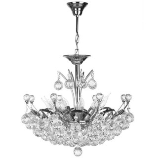 لوستر کریستالی چشمه نور 9 شعله کد H6670/50C کروم