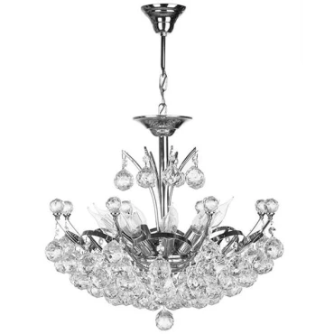 لوستر کریستالی چشمه نور 9 شعله کد H6670/50C کروم