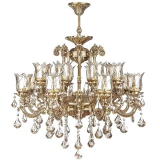 لوستر دایکاست 16 شعله چشمه نور مدل S3594/8-8-A آنتیک