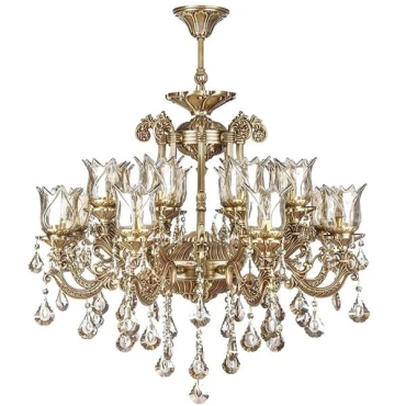 لوستر دایکاست 16 شعله چشمه نور مدل S3594/8-8-A آنتیک