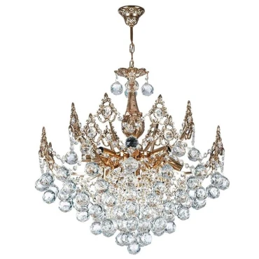 لوستر کریستالی 12 شعله چشمه نور کد H6645/8B برنزی