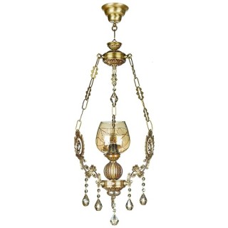 لوستر آویز چشمه نور کد S3553/1H-AO آنتیک