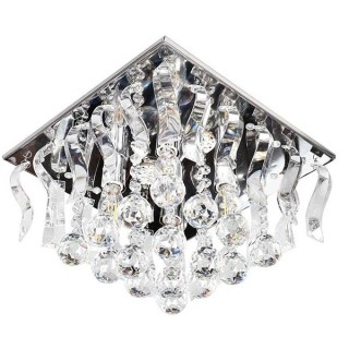 لوستر سقفی کریستالی چشمه نور کد A6638/30-30-S-C کروم