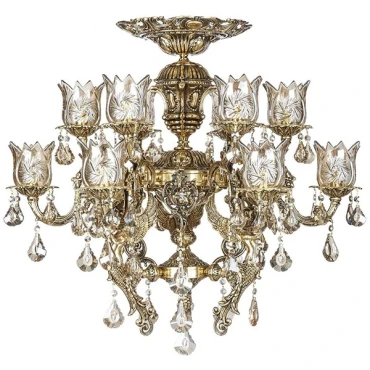 لوستر 15 شعله چشمه نور کد C2998.6+9-BO برنزی