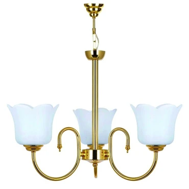 لوستر استیل چشمه نور 3 شعله کد 856 طلایی