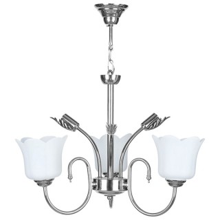 لوستر 6 شعله چشمه نور کد A810.3-3-WT (کروم)