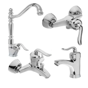 ست شیرآلات مدل قاصدک کروم