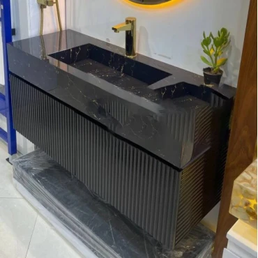 روشویی سرامیکی مشکی گلدن