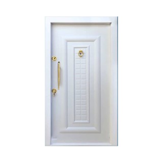 درب ونوس با روکش پی وی سی سفید - راست بازشو