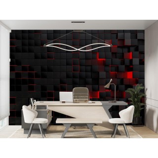 پوستر دیواری سه بعدی مشکی قرمز 13008