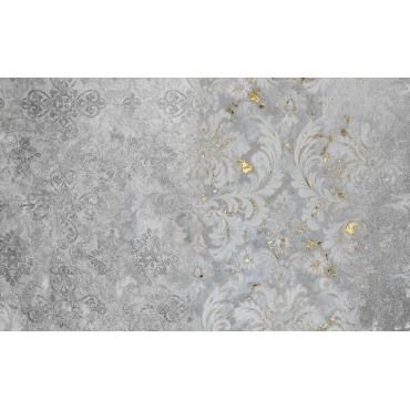 پوستر دیواری طرح پتینه با داماسک طلایی PA0016