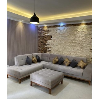 مبل ال کاژو - پی وی سی PVC / ست ال (کاناپه و کنج) ست ال + جلو مبلی