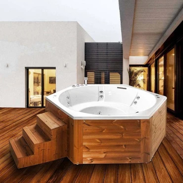 وان و جکوزی شش نفره چند ضلعی داتیس مدل LX1717