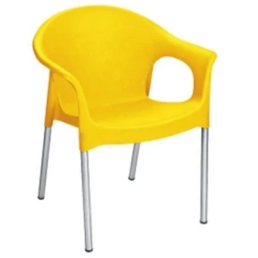 صندلی  دسته دار پایه فلزی  مدل 990 ناصر پلاستیک