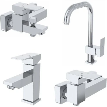 ست شیرآلات کلار مدل فلت کروم