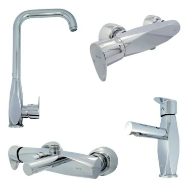 ست شیرآلات کلار مدل برلیان کروم