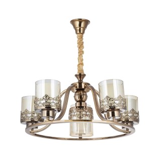 لوستر 6 شعله چشمه نور کد N2663-5+1 کروم