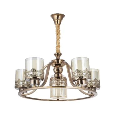 لوستر 6 شعله چشمه نور کد N2663-5+1 کروم