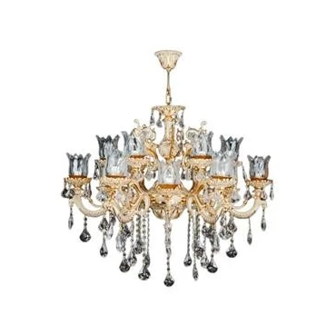 لوستر 18 شعله چشمه نور کد S3640/6+12-GWT طلایی