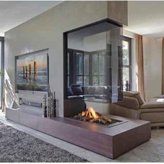 شومینه هیزمی سه طرفه