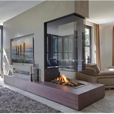 شومینه هیزمی سه طرفه