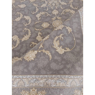 فرش طلاکوب کد 12480 نقره ای 1200 شانه فرش بزرگمهر